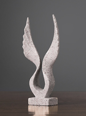 可爱迷你大鹏展翅树脂工艺品客厅卧室书房电视柜迷你翅膀砂岩摆件