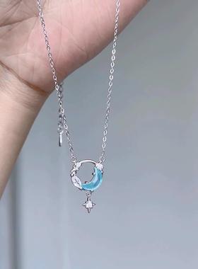 S925纯银逐梦星河小众设计项链女