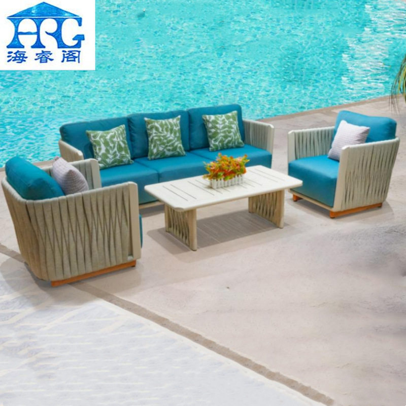 高档别墅室外庭院家具休闲民宿户外露台花园藤编镂空沙发茶几组合,淘宝优惠券,粉丝福利购,淘宝优惠卷