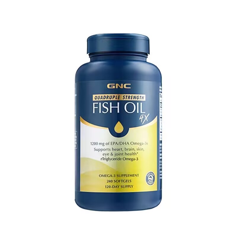GNC健安喜四倍铂金鱼油 高浓度深海鱼油软胶囊240粒omega3鱼油 - 图3