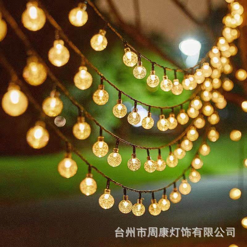 泡球LED灯串户外水太阳气能露营WJO庭院防水晶灯圣节诞日装饰氛围,淘宝优惠券,粉丝福利购,淘宝优惠卷