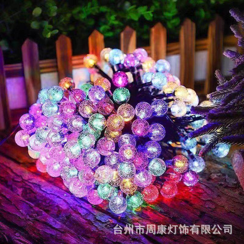 泡球LED灯串户外水太阳气能露营WJO庭院防水晶灯圣节诞日装饰氛围,淘宝优惠券,粉丝福利购,淘宝优惠卷