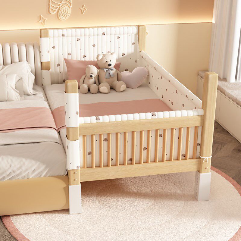 拼接床婴儿实木床边床松木宝宝加宽大人单L人带护栏榉木升降儿童,淘宝优惠券,粉丝福利购,淘宝优惠卷