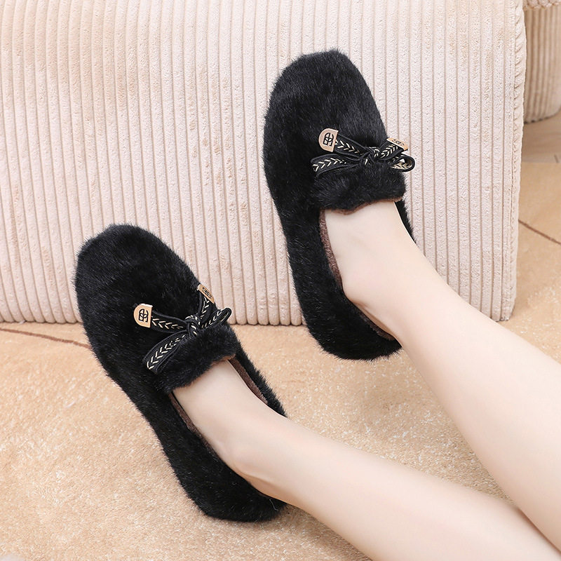 2025冬季新款时尚妈妈棉鞋加厚加绒休闲平底鞋舒适保暖豆豆鞋女,淘宝优惠券,粉丝福利购,淘宝优惠卷