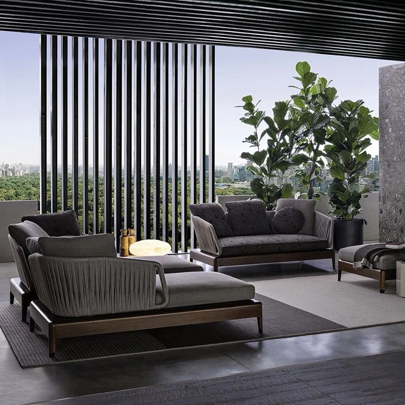 北欧户外藤椅沙发柚木阳台庭院别墅藤编贵妃客厅休闲酒店实木家具,淘宝优惠券,粉丝福利购,淘宝优惠卷