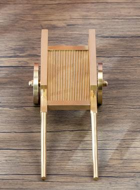 小铜记全铜手推车满载而归板车办公室摆件五谷丰登创意铜工艺品