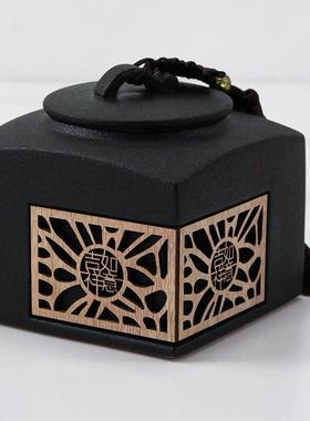 茶室装饰摆件新中式禅意茶叶罐摆设高档样板间茶柜博古架软装饰品