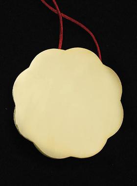 铜准角镜装饰品梅花心护镜家居客厅公司中国挂件菩提镜黄铜镜