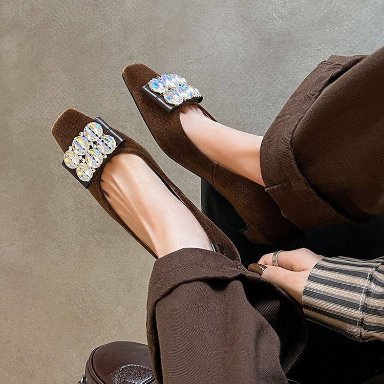 法式优雅水钻银色新娘鞋通勤小跟高跟鞋名媛气质方头猫跟单鞋女春,淘宝优惠券,粉丝福利购,淘宝优惠卷