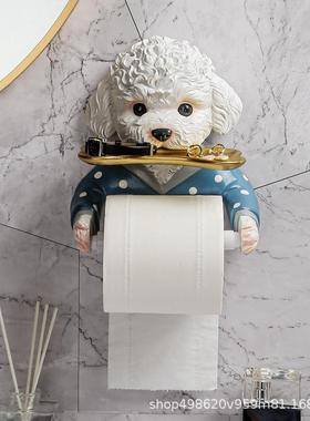 卫生间纸巾盒厕所可爱卡通卷纸筒挂架创意厕纸置物架抽纸盒免打孔