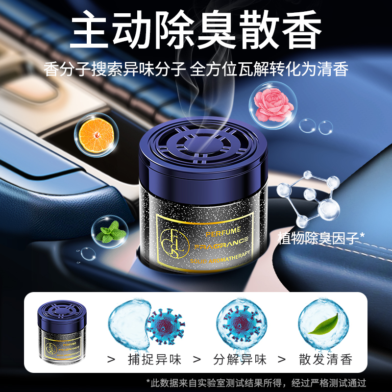 黑余 居家车载香薰岁月流沙 固体新香膏 持久清香 除异味香薰摆件