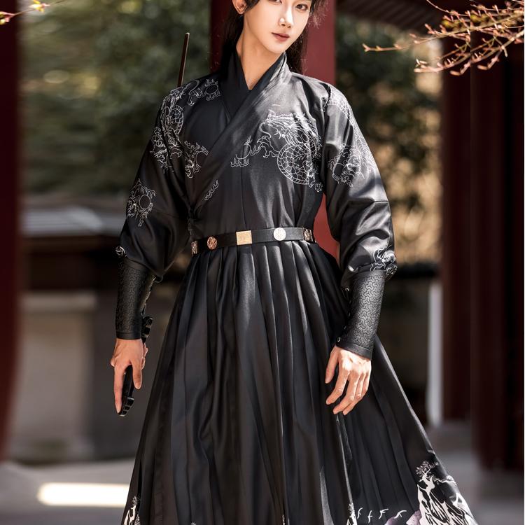 新款原创【龙吟】飞鱼服男女同款帅气飒汉服 - 图0