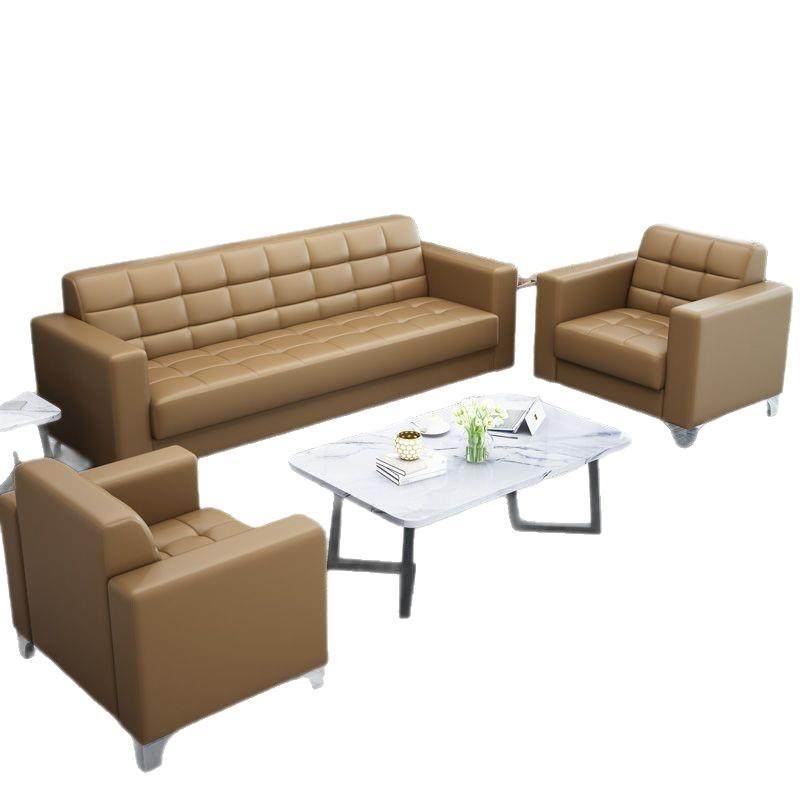 办公沙发茶几组合现代简约商务会客接待小型皮艺办公室三人位沙发,淘宝优惠券,粉丝福利购,淘宝优惠卷