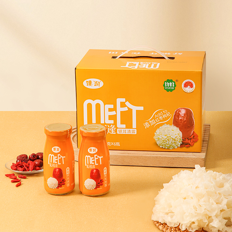 古田特产鲜炖桂花雪梨银耳羹玻璃6瓶代餐即食品0添加健康营养包邮