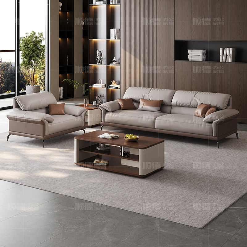 办公沙发茶几组合现代简约老板办公室商务接待会客三人位真皮沙发,淘宝优惠券,粉丝福利购,淘宝优惠卷