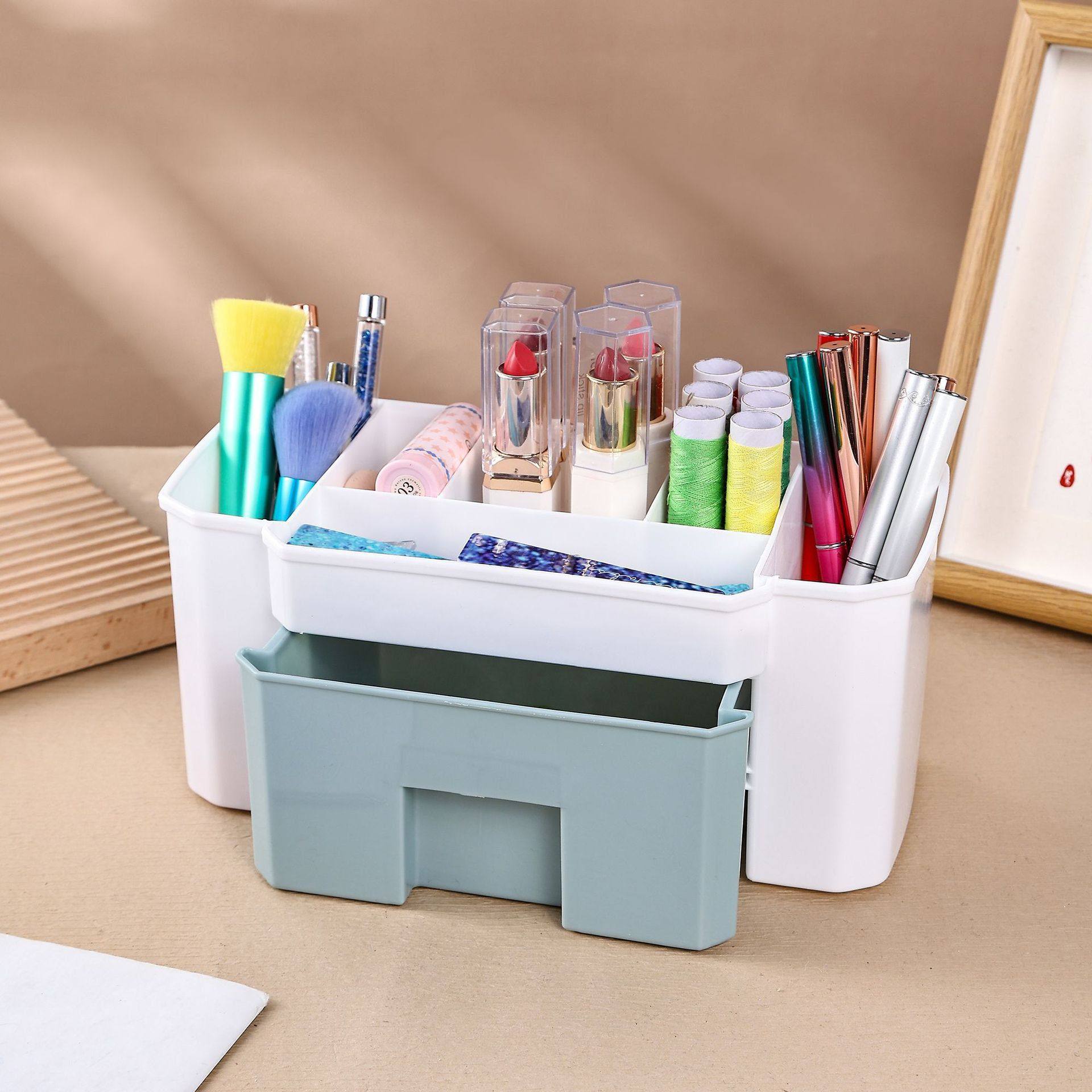 网红大号抽屉化妆盒塑料公桌面首饰梳妆台护肤刷口红整理置物架,淘宝优惠券,粉丝福利购,淘宝优惠卷