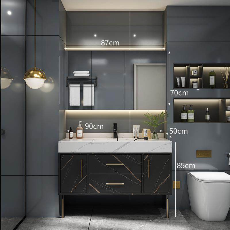 大理石浴室柜组合智能实木现代简约洗手洗脸池卫生间洗漱台盆落地,淘宝优惠券,粉丝福利购,淘宝优惠卷