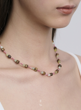 子休沉香铜镀14K金项链生日礼物