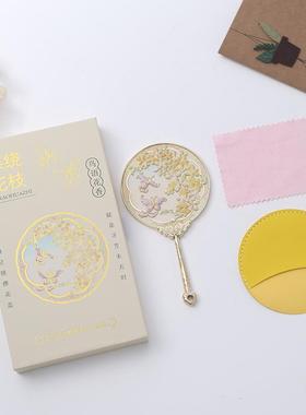 新款中国风文创手持镜 便携金属国风化妆镜 中式古典纪念礼品