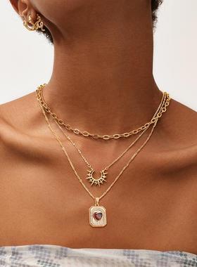 fetro铜合金项链【色方牌