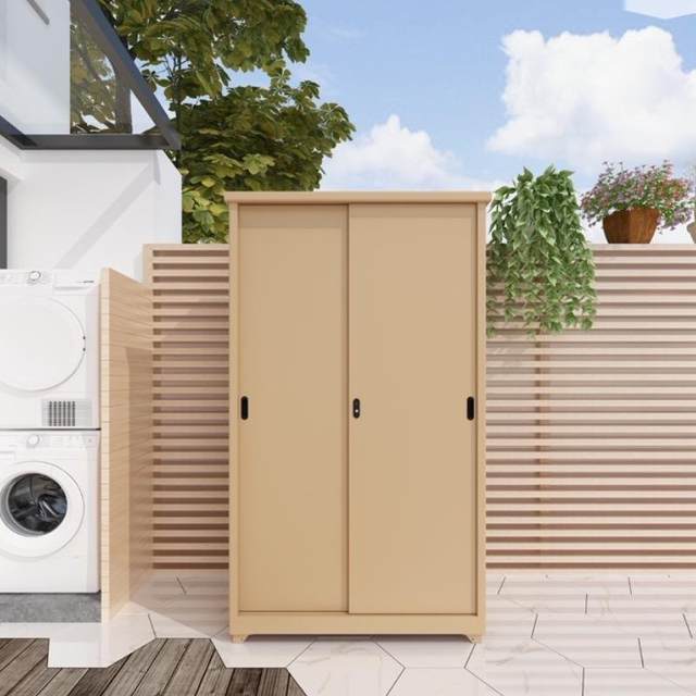 Outdoor balcony storage cabinet waterproof sun protection outdoor iron cabinet household large capacity debris storage cabinet