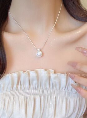 风个性珍珠小脖颈时尚链锁骨链