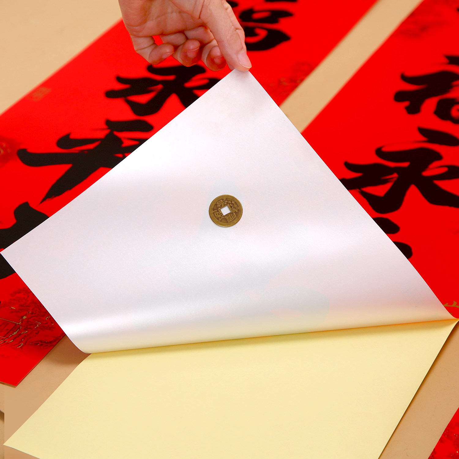 对联2025蛇年新款春联书法门贴春节新年大门福字过年家用布置高档