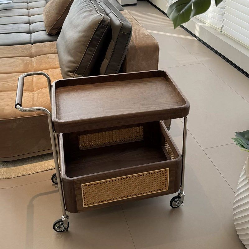 中古实木边几可移动小户型高级藤编极简复K古侘寂风沙发茶几小推,淘宝优惠券,粉丝福利购,淘宝优惠卷