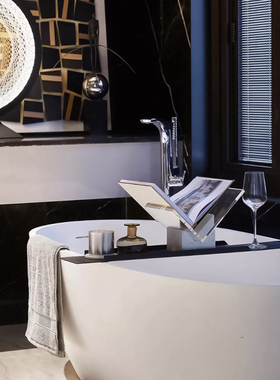 极简杂志架大理石轻奢样板间桌面摆件客厅书柜几何设计亚克力书架