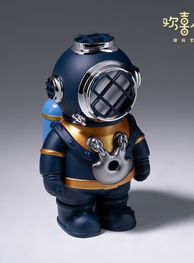 欢喜小将《上天揽福下海捞金》宇航员潜水员桌摆寓意好物车载摆件