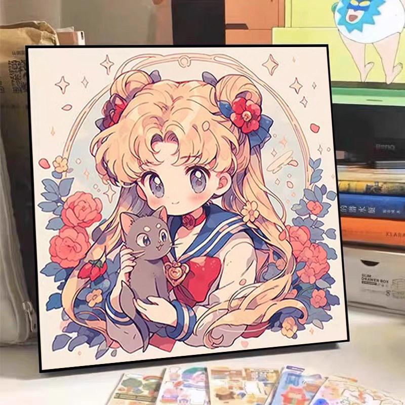 十字绣2025新款美少女战士5d客厅点贴钻砖石贴画diy钻石画带框,淘宝优惠券,粉丝福利购,淘宝优惠卷