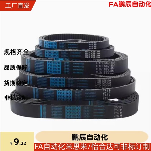 HTBN213/219/222/225/234/237/246/252S3M-60 100 150 200同步带 - 图1