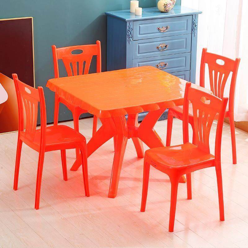 塑料餐桌椅组合绿色一米圆桌户外橙色加厚烧烤夜市沙滩桌饭桌套装,淘宝优惠券,粉丝福利购,淘宝优惠卷
