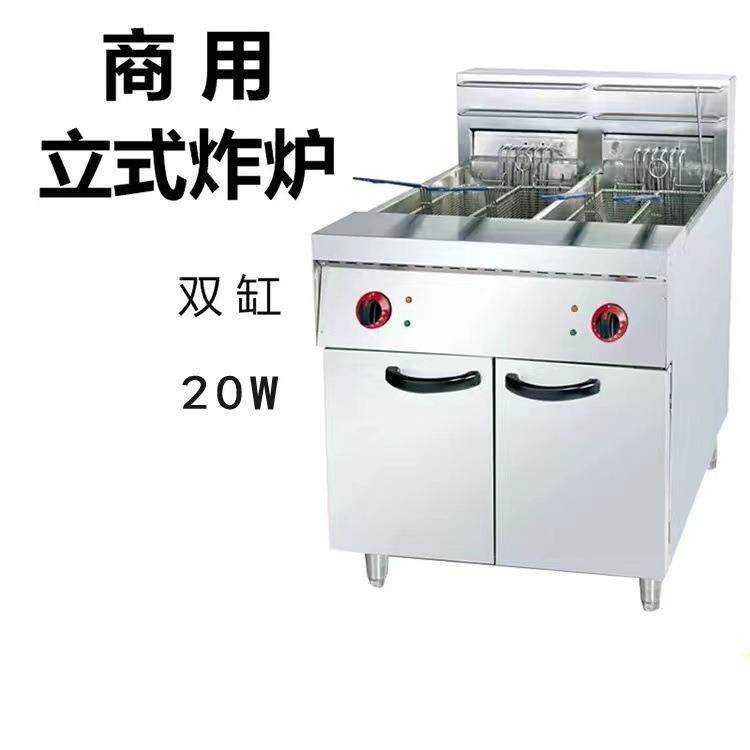 商用立式电炸炉餐饮厨房设备电炸锅双缸双筛大容量薯条炸鸡油炸锅,淘宝优惠券,粉丝福利购,淘宝优惠卷