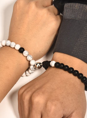 跨境新品 有吸引力的情侣手链相吸男士手镯女士珠宝情人节手饰