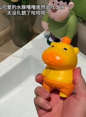 水豚噜噜解压搞怪手动按压式水枪有趣夏季戏水男生女生礼物学生