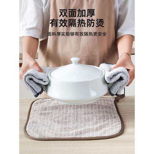 厨房专用抹布家用不沾油吸水毛巾不掉毛擦桌布清洁洗碗布 - 图3