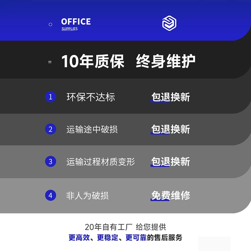 职员办公桌屏风卡位隔断挡板4四6人位工位办公室家俱员工桌椅组合 - 图3