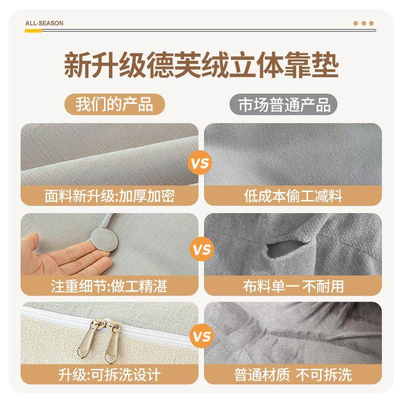 床头软包靠背卧室实木床头玩手机防撞大靠背2025新款德芙绒大靠垫,淘宝优惠券,粉丝福利购,淘宝优惠卷