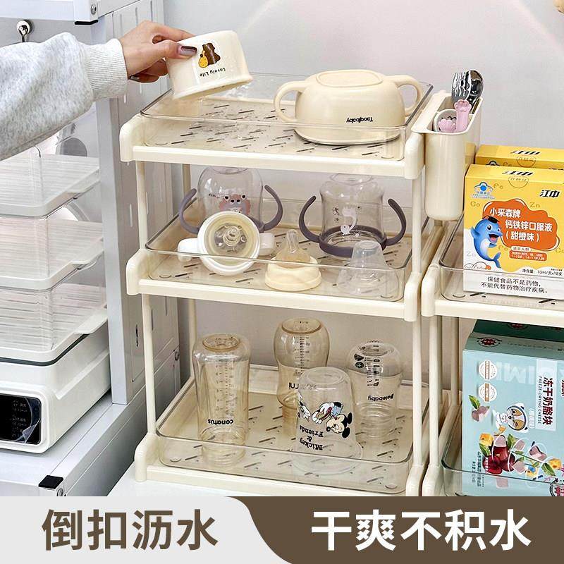 奶瓶置物架宝宝用婴儿奶粉餐具收纳层架箱碗筷沥水喂养台辅食收纳,淘宝优惠券,粉丝福利购,淘宝优惠卷