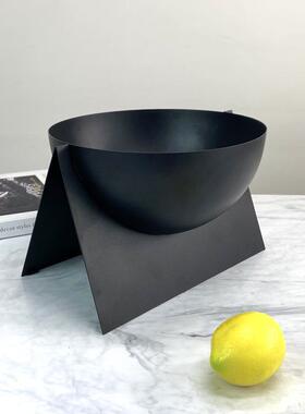 现简约属果盘售XXH楼收处家居桌面茶几金纳托盘果篓软装饰品摆代