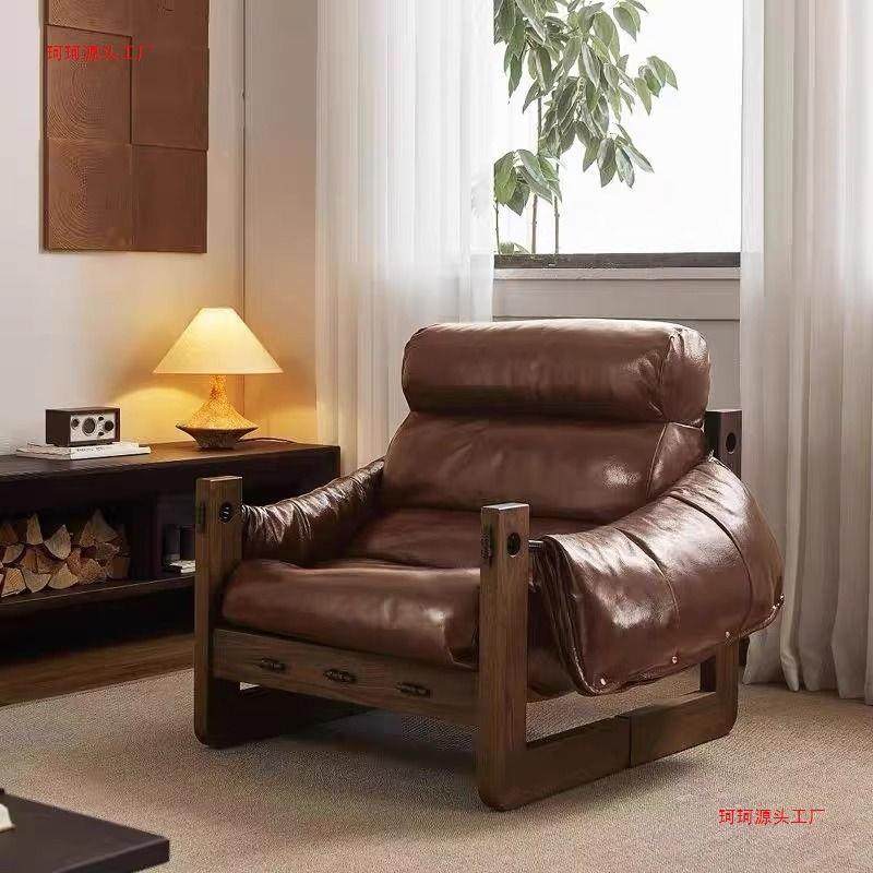 无品牌/单人沙阳发椅复古客厅木沙发实休闲泽西岛椅家用台风懒人,淘宝优惠券,粉丝福利购,淘宝优惠卷
