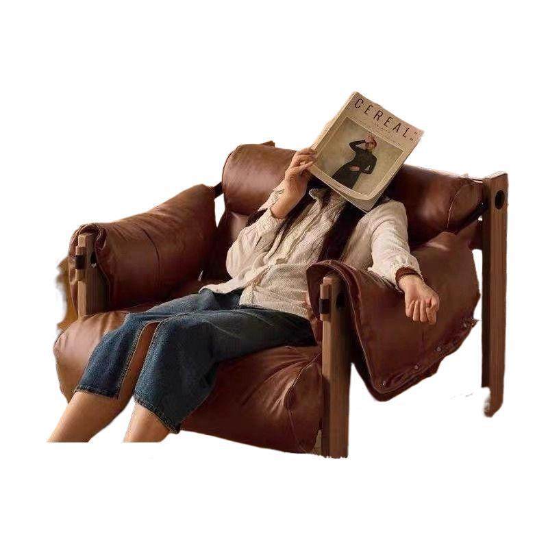 无品牌/单人沙阳发椅复古客厅木沙发实休闲泽西岛椅家用台风懒人,淘宝优惠券,粉丝福利购,淘宝优惠卷