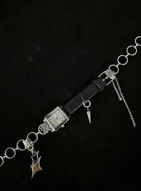 Y2k赛博朋克choker小众个性ins风手表项链脖颈链锁骨男女同款