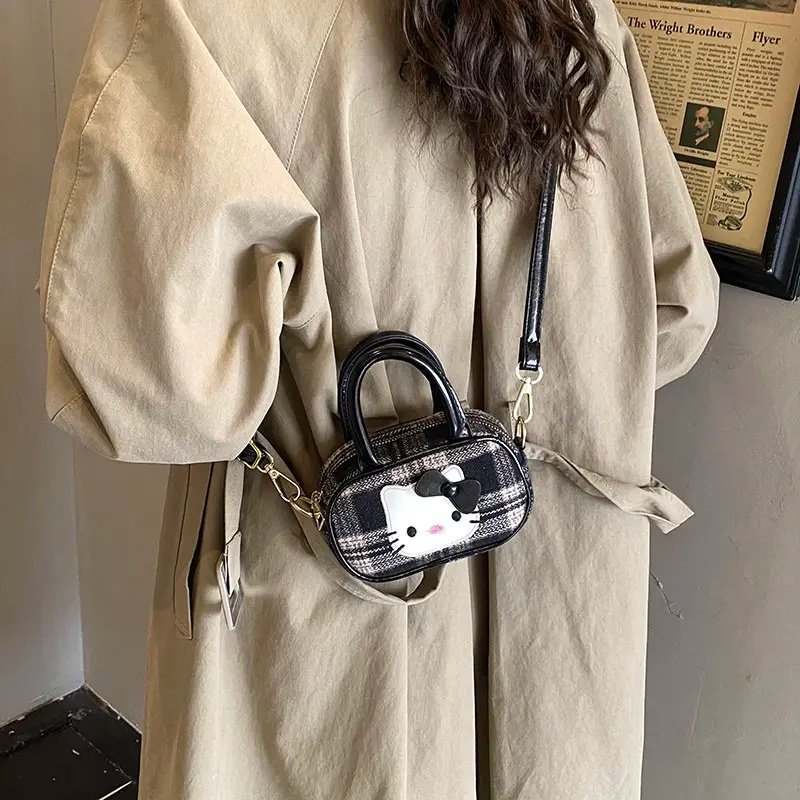 儿童包包女可爱卡通kt猫女童手拎包时尚格子小女孩斜挎包亲子包年,淘宝优惠券,粉丝福利购,淘宝优惠卷