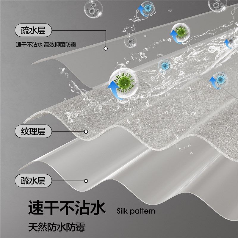 弧形浴帘浴室防水布挂帘卫生间免打孔高档干湿分离淋浴隔断帘磁吸,淘宝优惠券,粉丝福利购,淘宝优惠卷