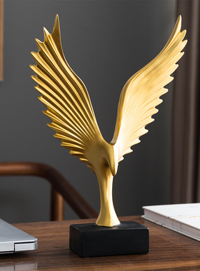 雄鹰大鹏展翅摆件轻奢高档酒柜家居桌面办公室客厅乔迁新居装饰品