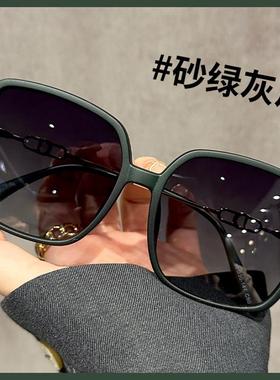 覆古黑色大框偏光墨镜女款2025新款高级感显脸小抗UV太阳眼镜