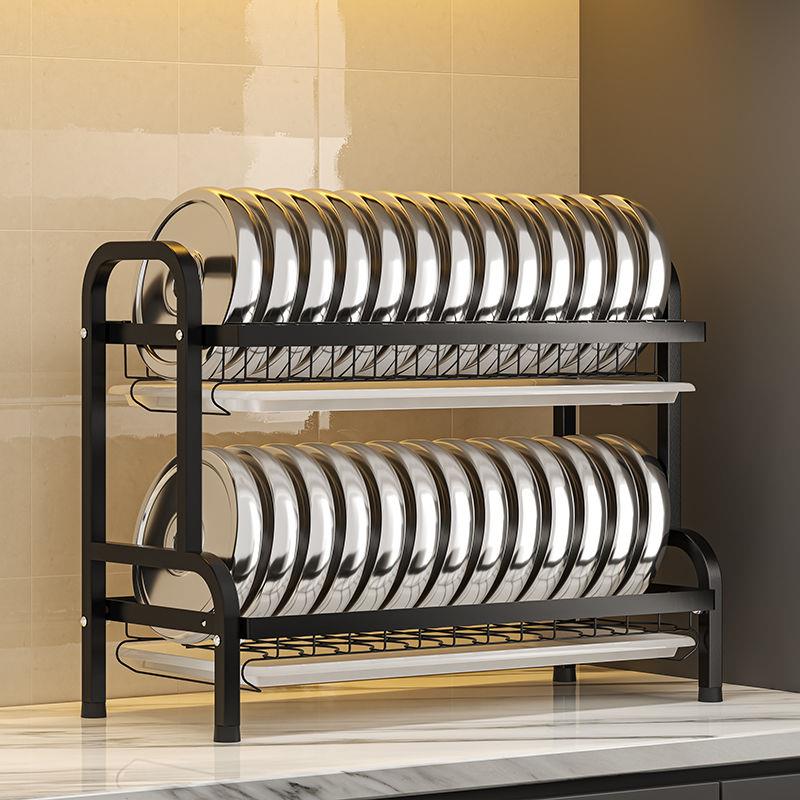 厨房置物架碗碟碗盘收纳架沥水架家用新款碗架子出租屋碗柜 - 图1