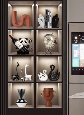 简约客厅酒柜装饰品摆件高端大气上档次电视柜餐边柜家居软装好物